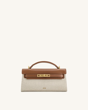 Sac à poignée Noor – Toile marron