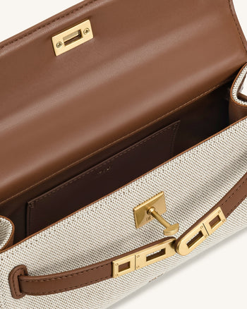 Sac à poignée Noor – Toile marron