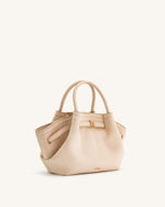 Sac fourre-tout mini Hana en faux suède - Blanc Cassé