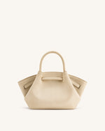 Sac fourre-tout mini Hana en faux suède - Blanc Cassé