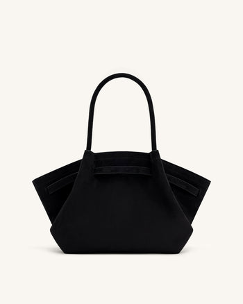 Sac fourre-tout moyen en similicuir suédé Hana - Noir