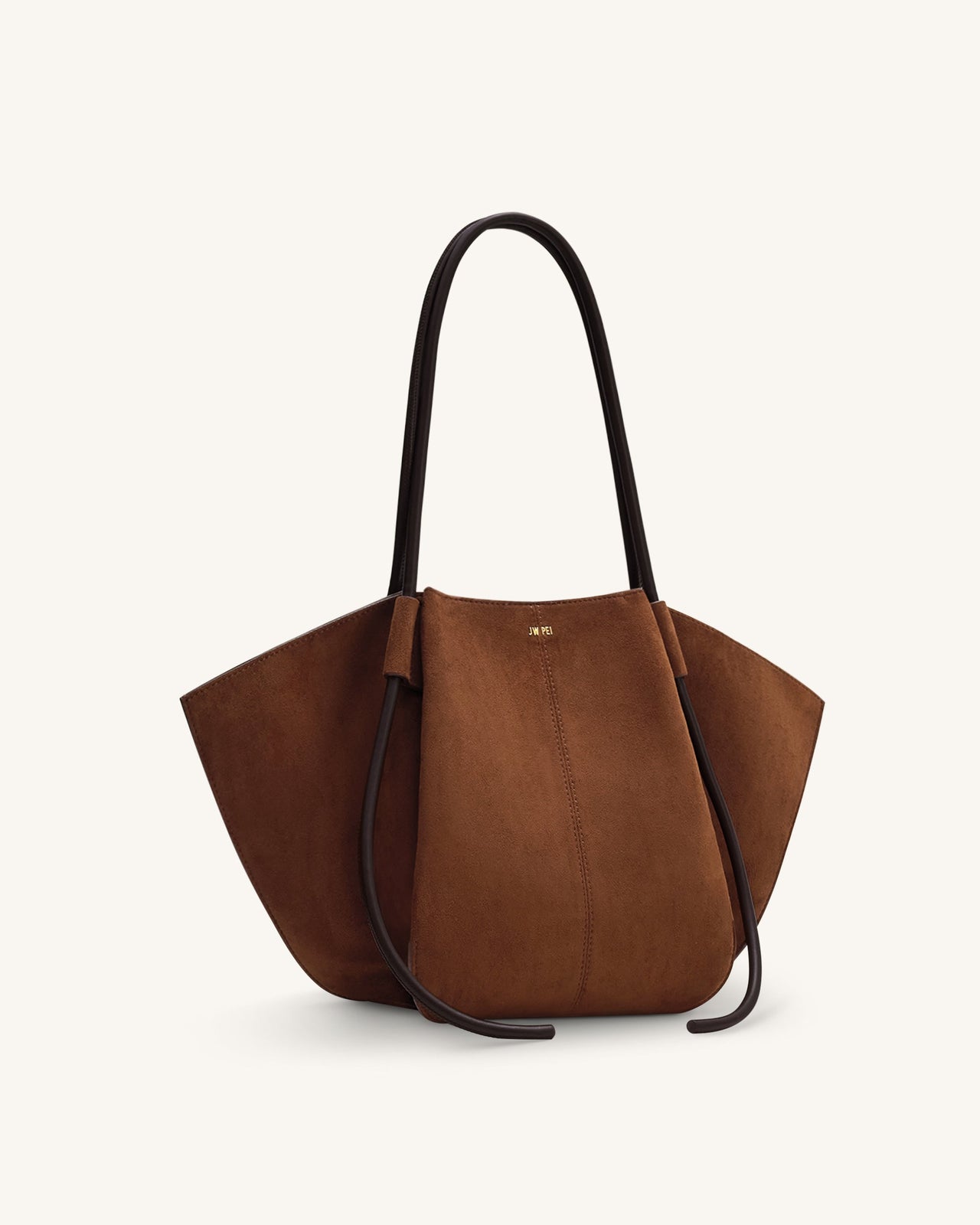 Sac fourre-tout large Nala en suède synthétique - Marron