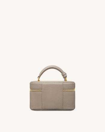 Sac à main avec anse supérieure en forme de boîte Cleo - Taupe
