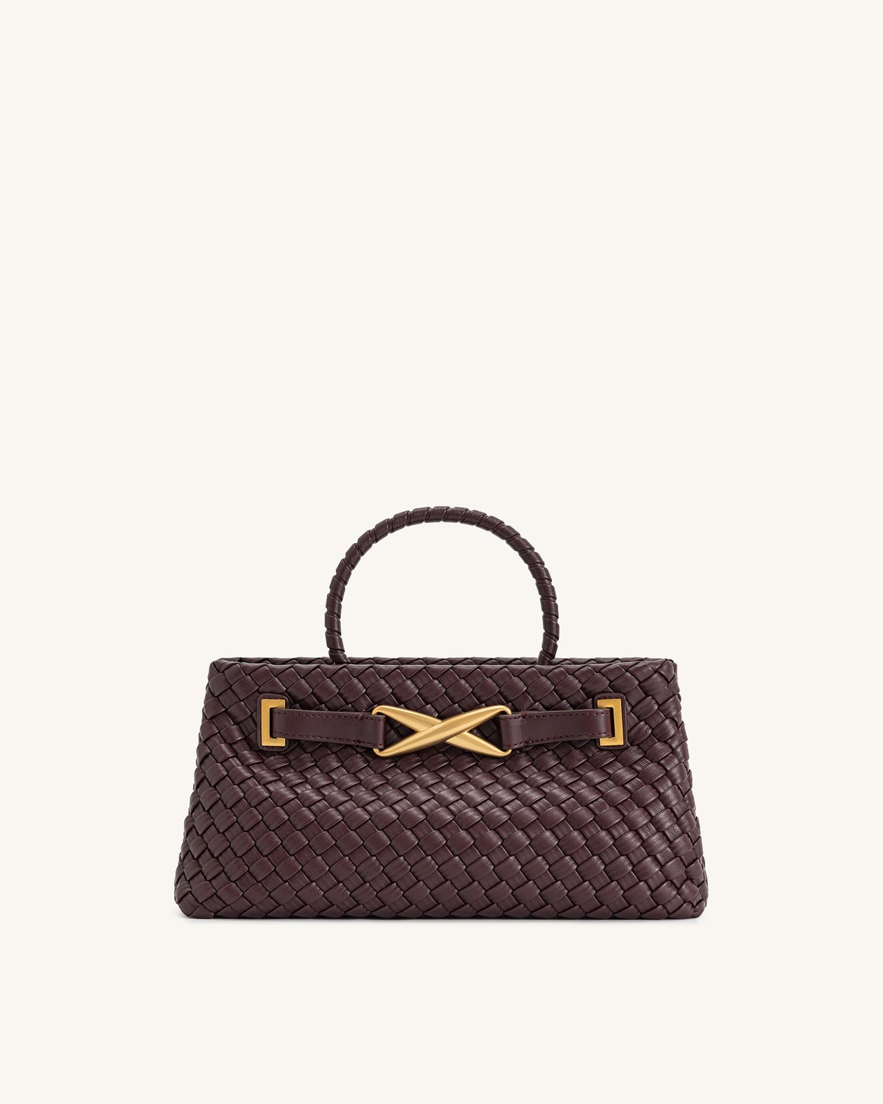 Sac Tote Tissé Elora  – Bourgogne Profond