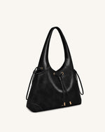 Celandra Sac hobo à cordon de serrage - Noir