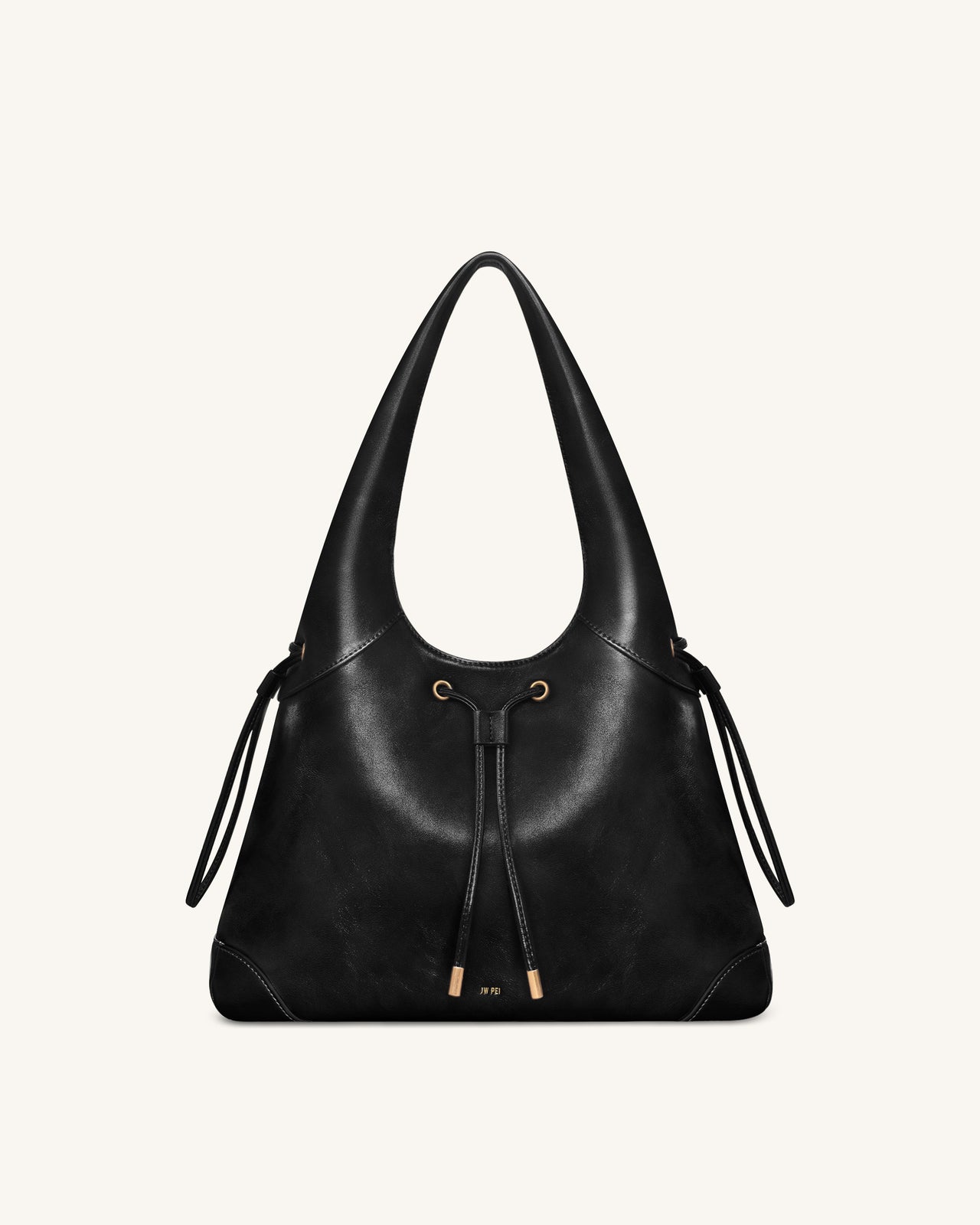 Celandra Sac hobo à cordon de serrage - Noir