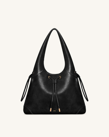 Celandra Sac hobo à cordon de serrage - Noir
