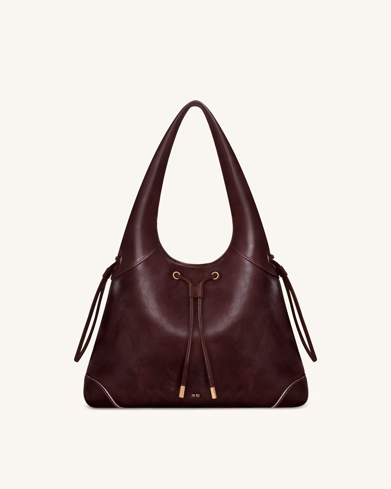 Celandra Sac hobo à cordon de serrage - Bordeaux foncé