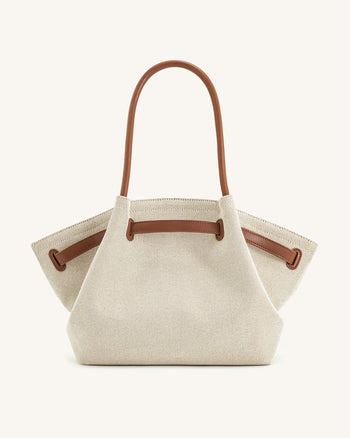 Hana Grand Sac Cabas - Toile Marron
