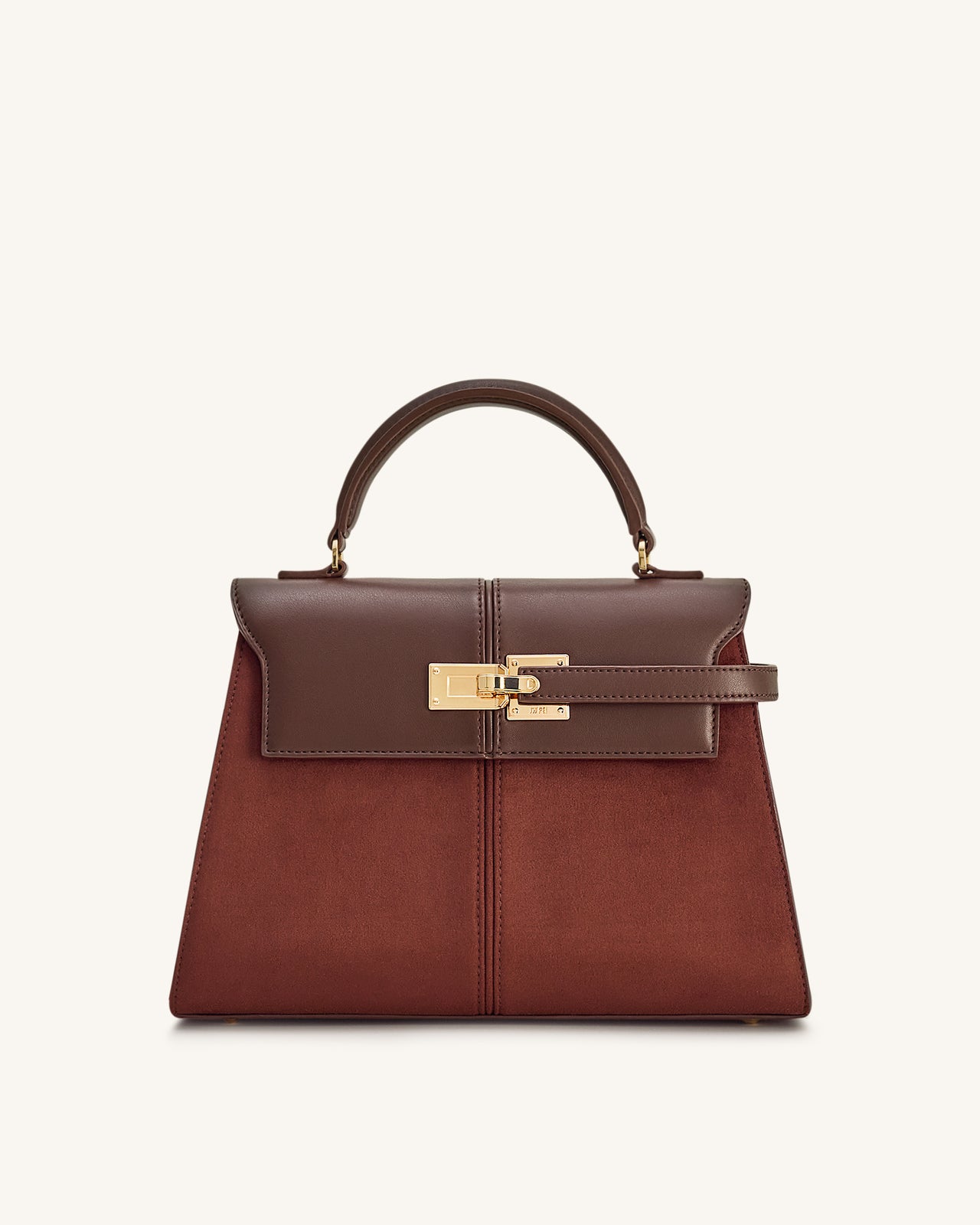 Sac à Main Elise en Faux Suède - Marron Moka