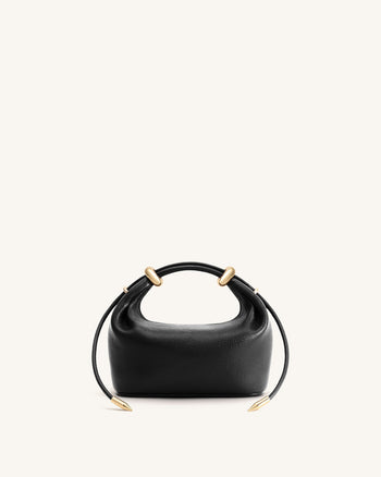 Sac à main avec poignée orné d'un anneau métallique Ellie - Noir