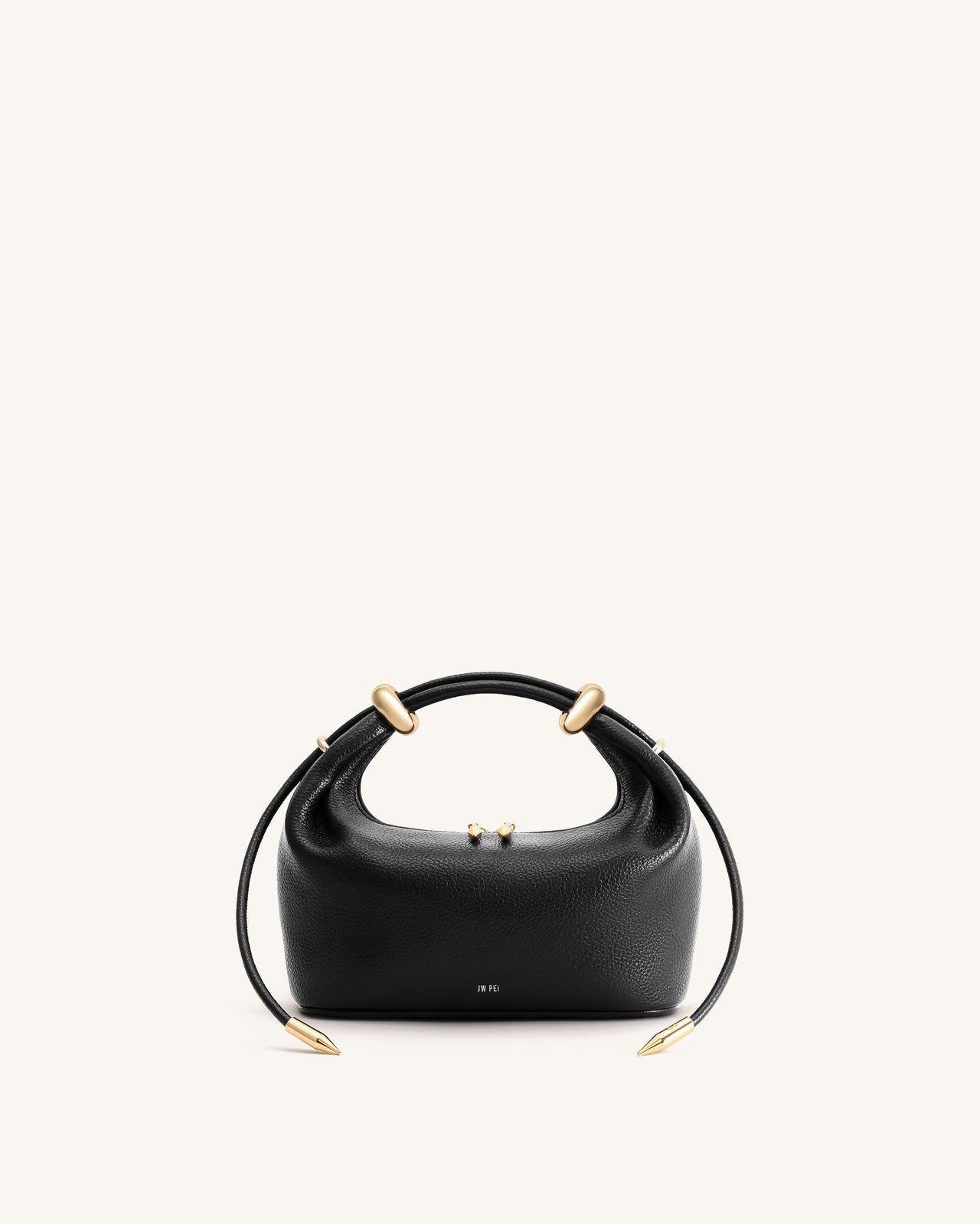 Sac à main avec poignée orné d'un anneau métallique Ellie - Noir