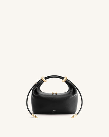 Sac à main avec poignée orné d'un anneau métallique Ellie - Noir