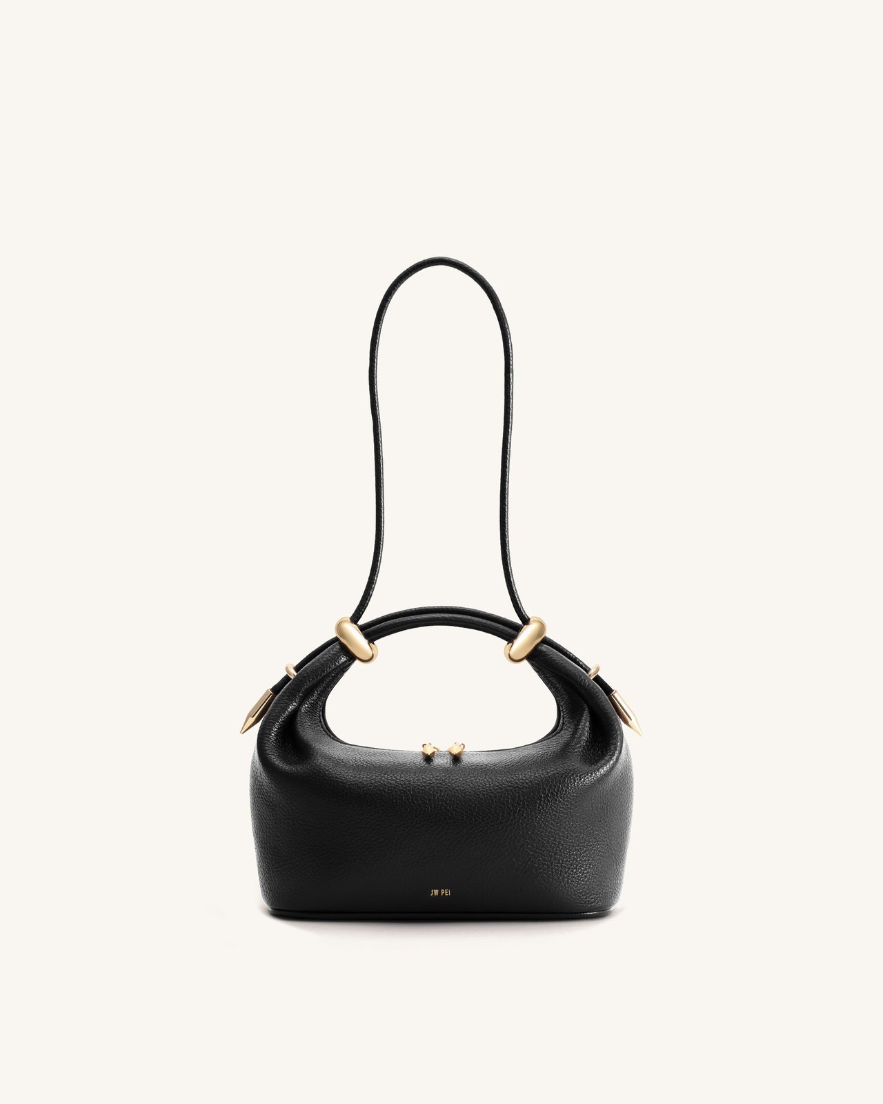 Sac à main avec poignée orné d'un anneau métallique Ellie - Noir