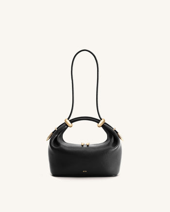 Sac à main avec poignée orné d'un anneau métallique Ellie - Noir