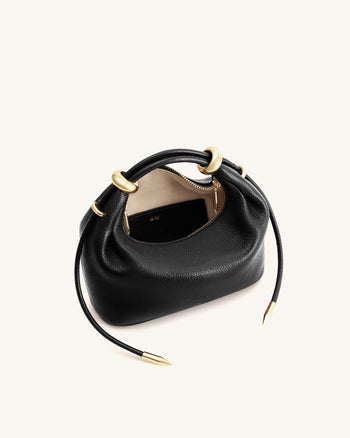 Sac à main avec poignée orné d'un anneau métallique Ellie - Noir