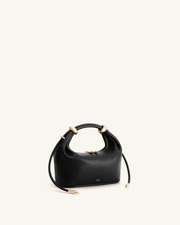 Sac à main avec poignée orné d'un anneau métallique Ellie - Noir