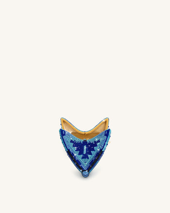 Paisley Pochette Papillon Cristal - Bleu