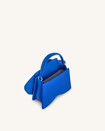 Flora Sac à main à poignée supérieure en forme d’orchidée – Bleu