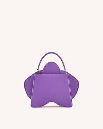 Flora Sac à main à poignée supérieure en forme d’orchidée – Violet