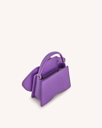 Flora Sac à main à poignée supérieure en forme d’orchidée – Violet