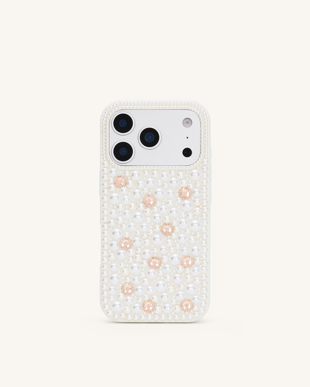 Pearl Coque de téléphone ornée - Blanc