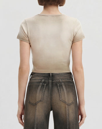 T-shirt The Shrunken Faded Love - Avoine sale