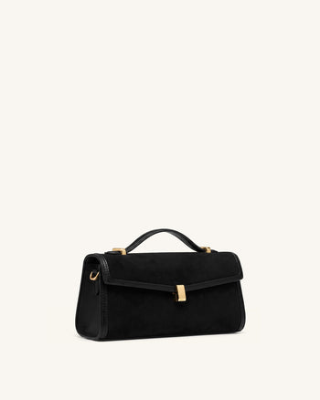 Delphine Sac à main en suédine - Noir