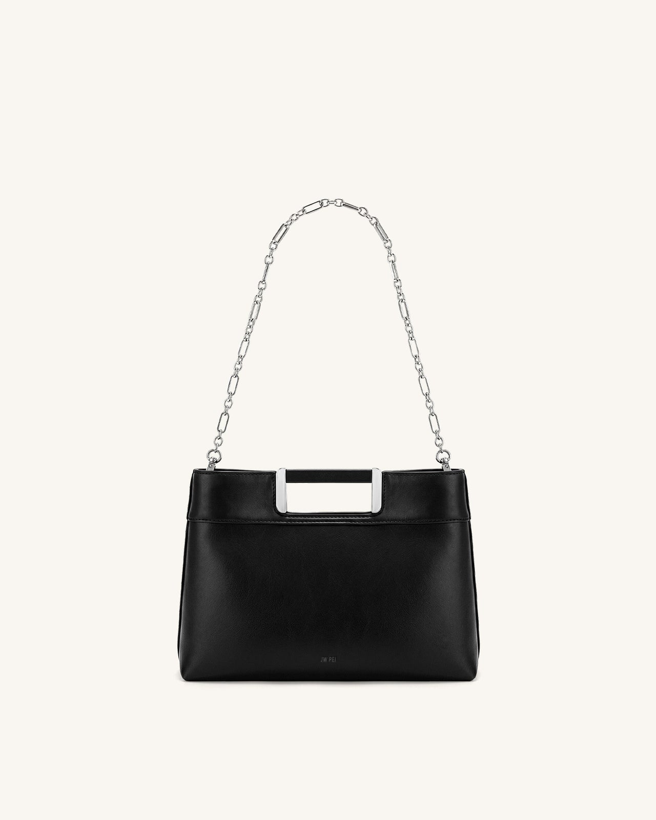 Elodie Sac à main à poignée chaîne - Noir