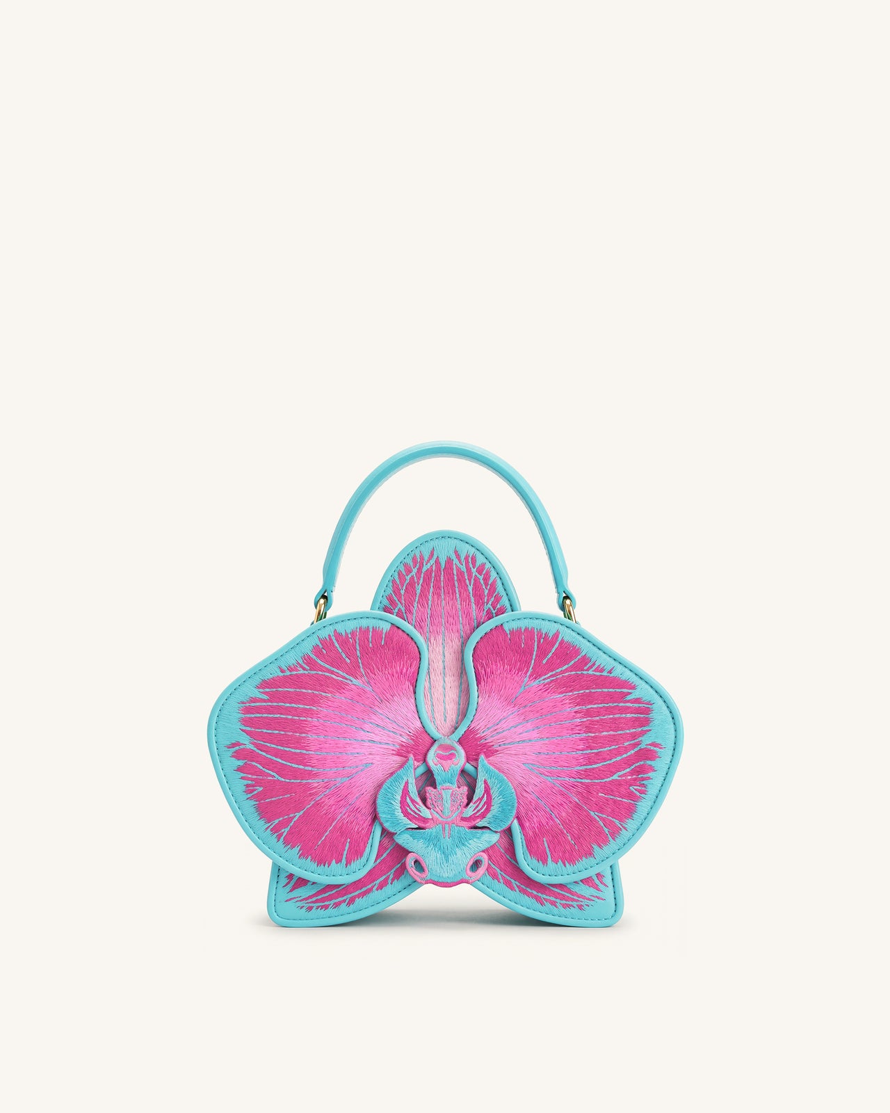 Flora Sac à poignée supérieure en forme d'orchidée - Rose Bleu