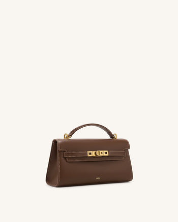 Sac à main supérieur Noor - Brun ambre