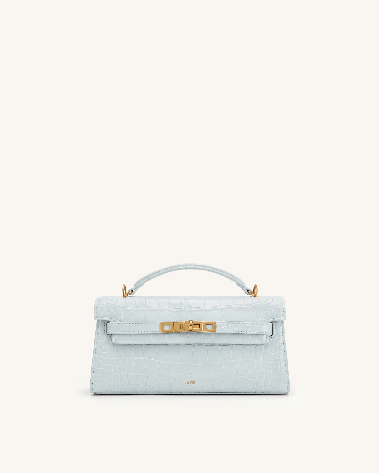 Sac à main supérieur Noor - Crocodile bleu