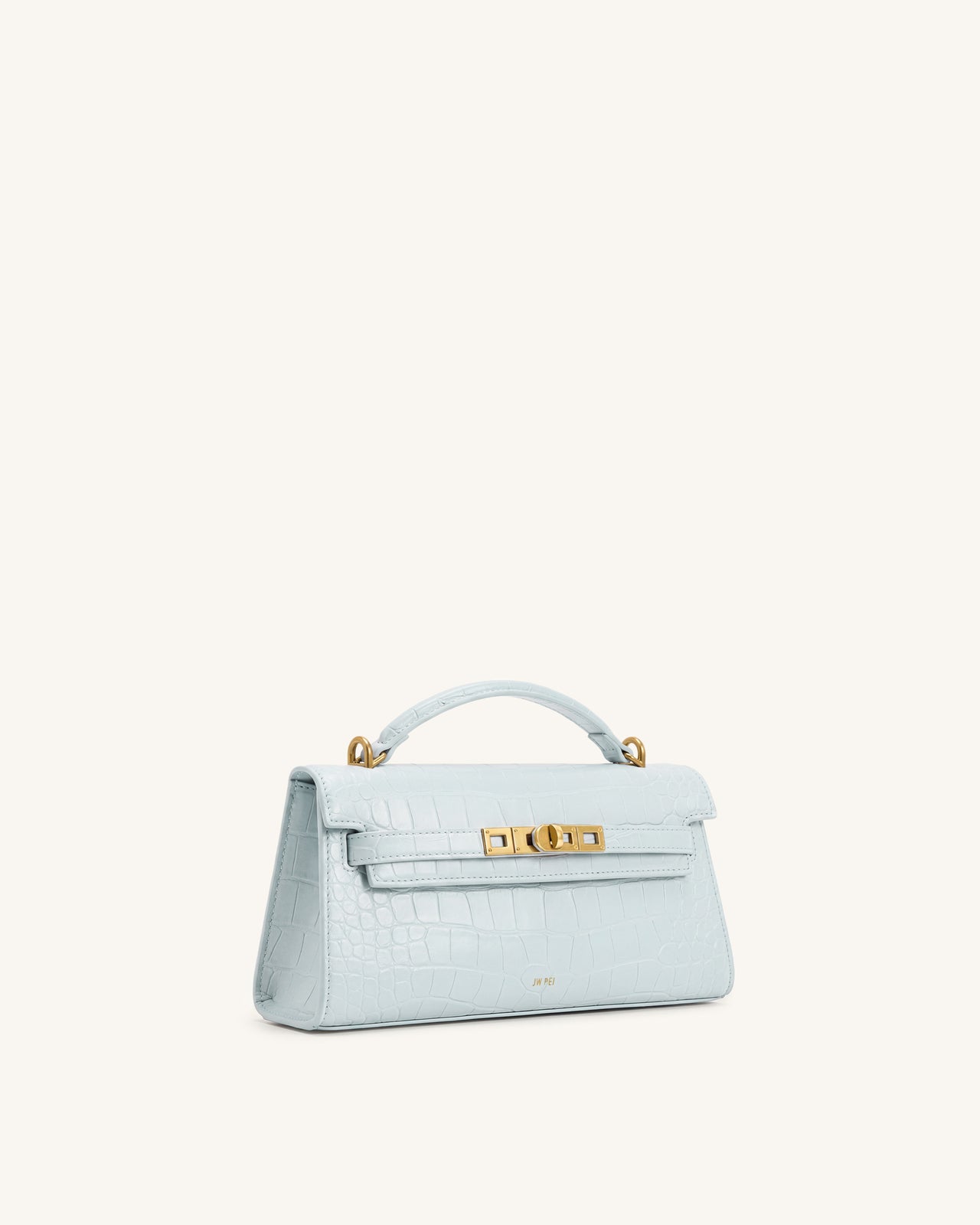 Sac à main supérieur Noor - Crocodile bleu