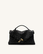 Celeste Sac pochette tissé - Noir