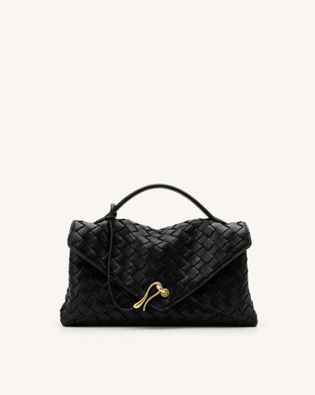Celeste Sac pochette tissé - Noir