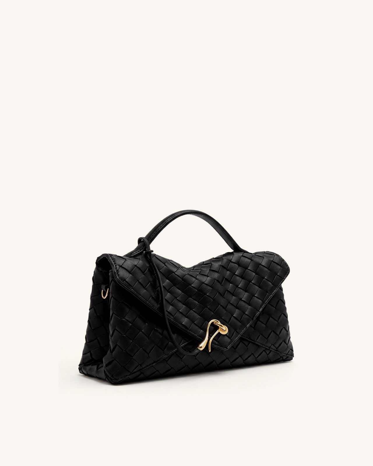 Celeste Sac pochette tissé - Noir