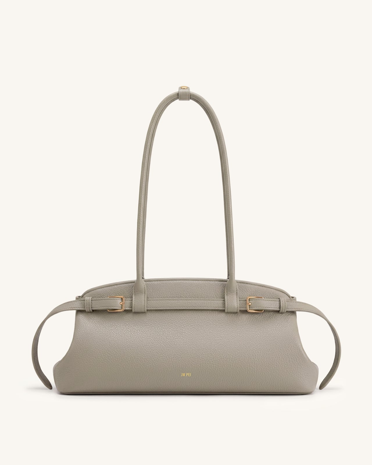 Sac bandoulière est-ouest avec détail de ceinture grainé Arden - Taupe