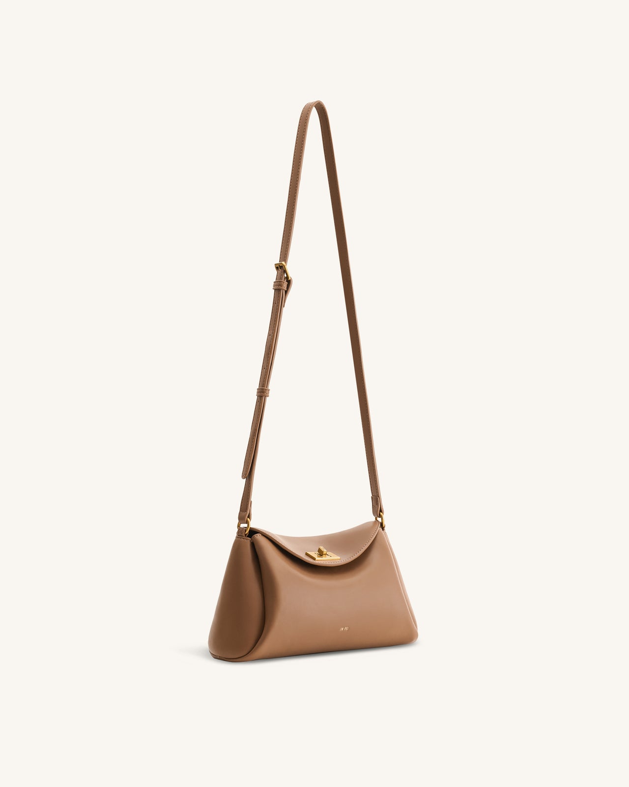 Sac bandoulière Greta à fermeture tournante - Marron