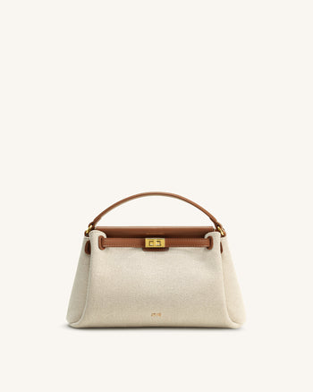 Carmen Sac à poignée supérieure en toile - Marron