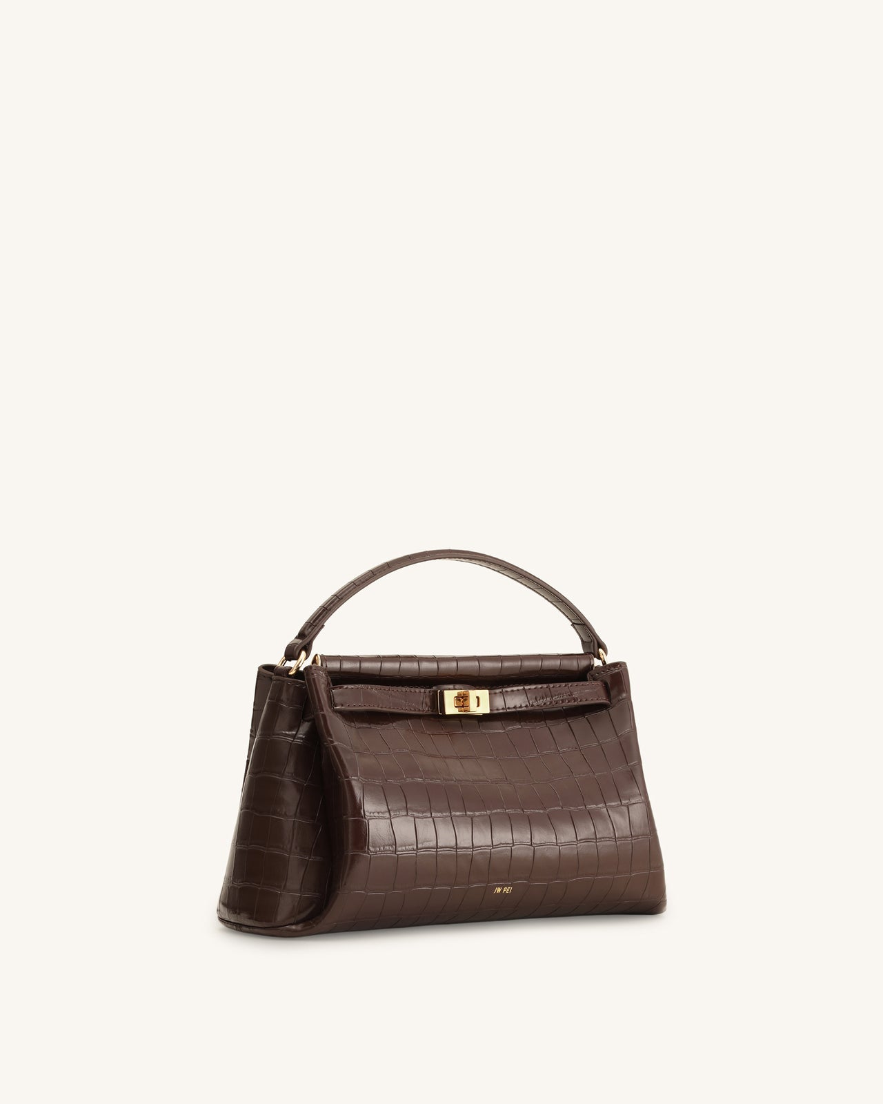 Carmen Sac à poignée supérieure - Marron foncé effet croco