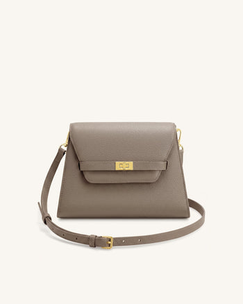 Piper Sac bandoulière grainé - Taupe