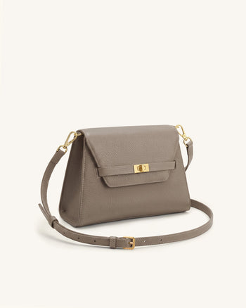 Piper Sac bandoulière grainé - Taupe