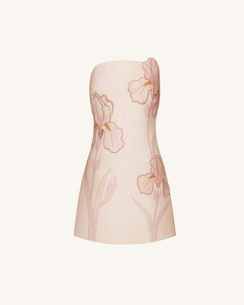 Iris Robe bustier à imprimé floral - Rose