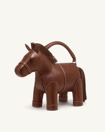 Harper Sac à main à poignée supérieure cheval - Marron