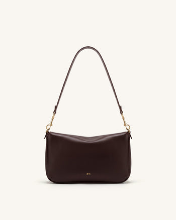 Sofia Sac à bandoulière à rabat classique - Marron foncé