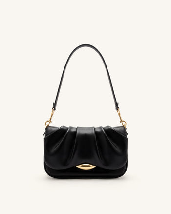 Sofia Sac à bandoulière froncé - Noir