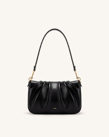 Sofia Sac à bandoulière froncé - Noir