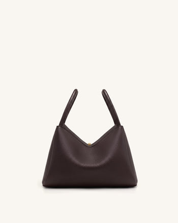 Maelle Sac à double anse avec breloque teckel - Marron foncé