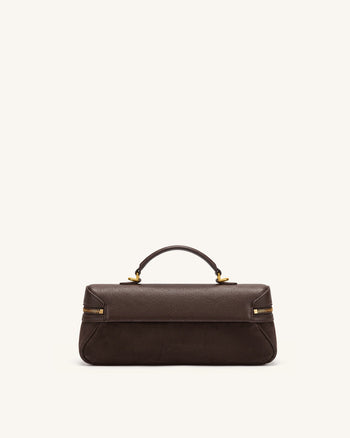 Cleo Trousse de toilette en faux daim - Marron foncé