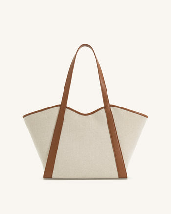 Sac cabas grande capacité Kiana – Toile marron